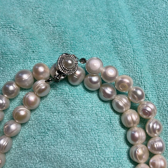 VINTAGE White Freshwater Pearls 33” Long Strand Necklace Jewelry Classic Prepy - Picture 3 of 10